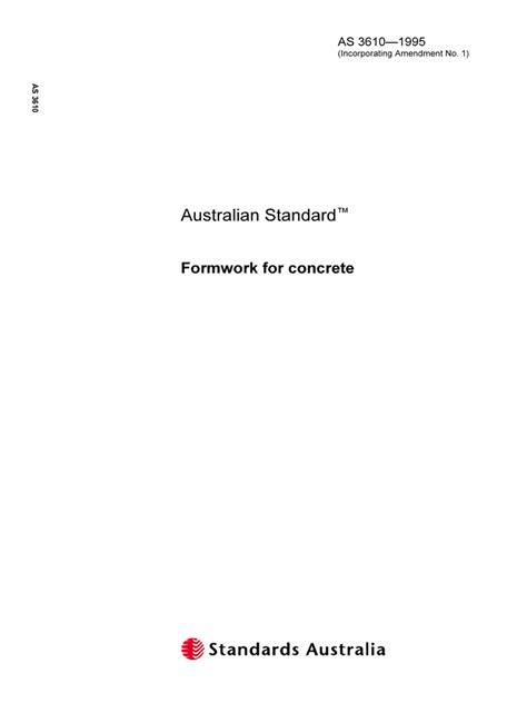 as 3610 formwork for concrete