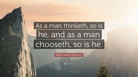 As A Man Thinketh So