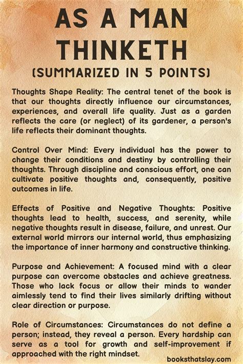 As A Man Thinketh Summary