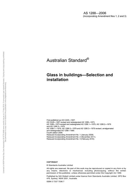 Full Download As 1288 2006 Glass In Buildings Selection And Installation 