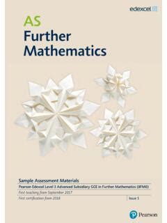 Read Online As Further Mathematics Pearson Qualifications 