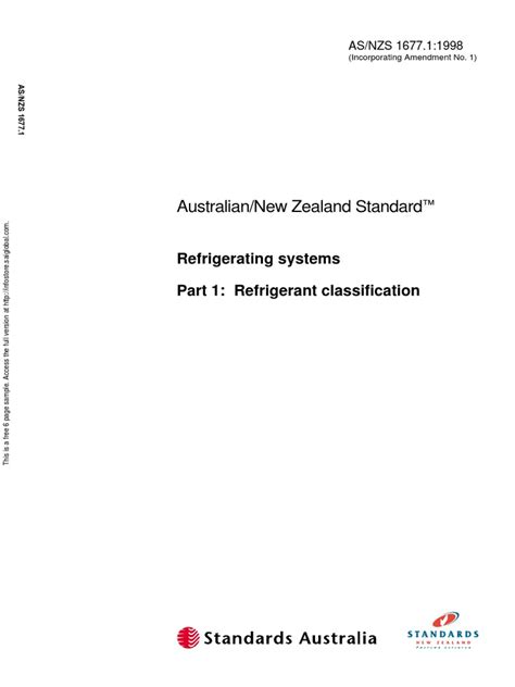 Full Download As Nzs 1677 1 1998 Refrigerating Systems Refrigerant 