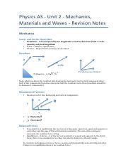 Full Download As Physics Revision Notes Unit 2 Electricity And 