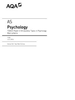 Download As Psychology Mark Scheme Paper 2 June 2016 