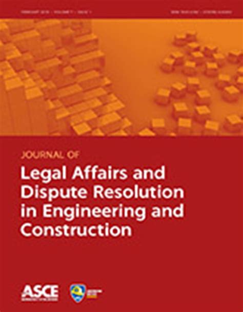 Full Download Asce Journal Of Legal Affairs And Dispute Resolution In 