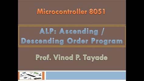 Ascending Order Program In 8051