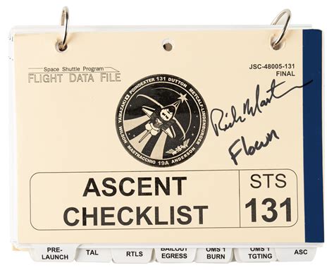 Read Ascent Checklist Nasa 