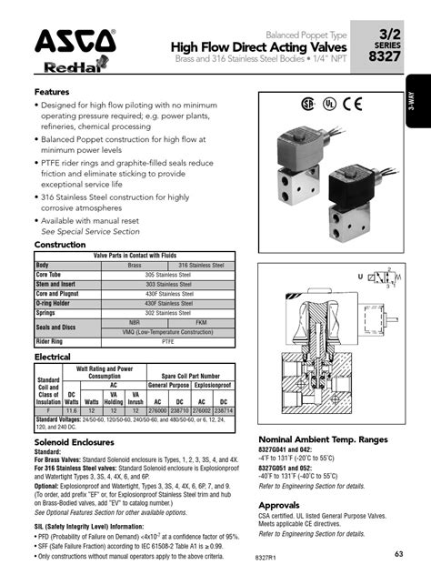 Asco 8327 Catalogue