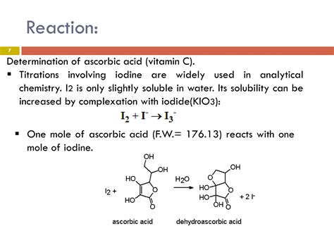 Ascorbic Acid And Iodine