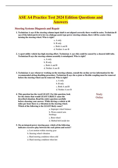 Ase Practice Test Online