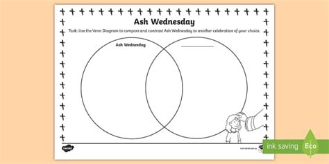 Ash Wednesday Worksheet Venn Diagram Teacher Made Twinkl Ash Wednesday Worksheet - Ash Wednesday Worksheet