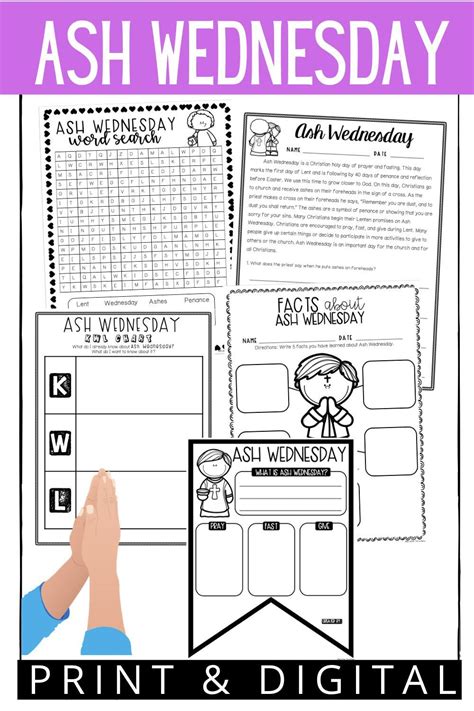 Ash Wednesday Worksheets Learny Kids Ash Wednesday Worksheet - Ash Wednesday Worksheet