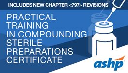 Ashp Practical Training In Compounding Sterile Preparations