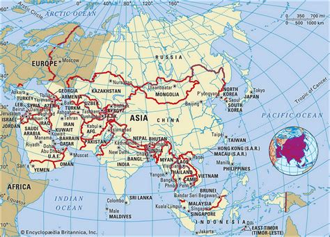 asia boundaries map