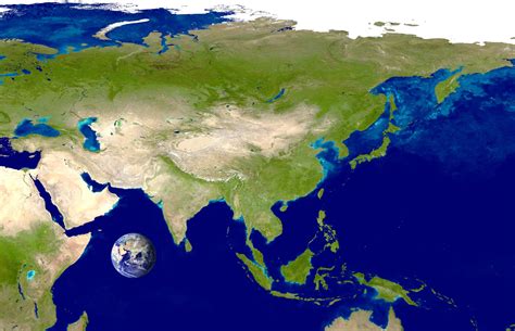 Asia Satellite Map