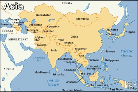 asia territory map