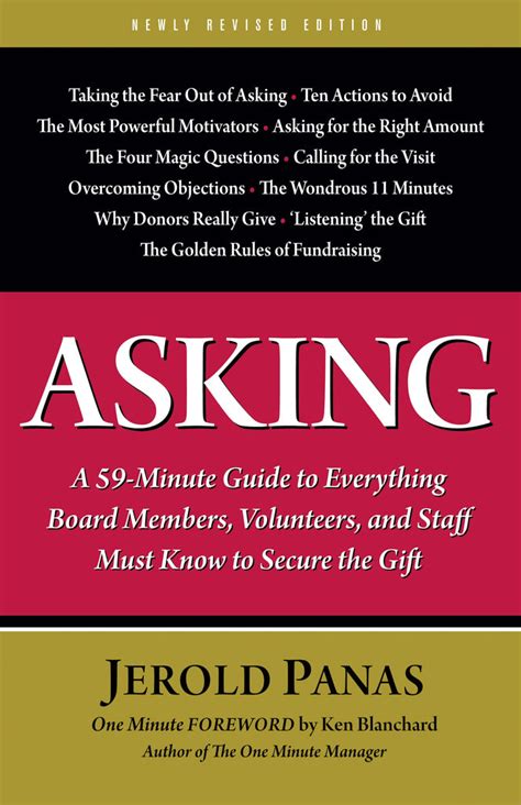 Full Download Asking A 59 Minute Guide To Everything Board Members Volunteers And Staff Must Know To Secure The Gift Newly Revised Edition 