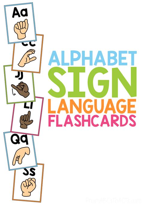 Asl Sign Language Alphabet Flashcards Free Printable Asl Kindergarten - Asl Kindergarten