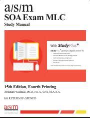 Full Download Asm Soa Exam Mlc Study Manual 
