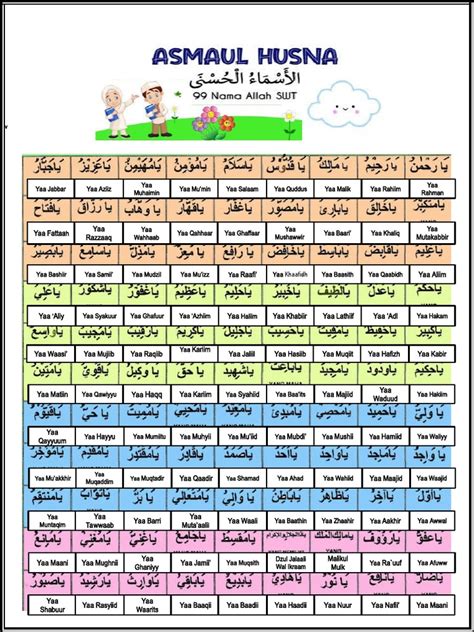 asmaul husna pdf a4 | Nim Pht ng Phc Lng tnh Ph