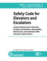 Asme 171 Elevator Code