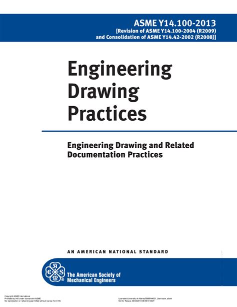 Read Asme Y14 100 Engineering Drawing Practices 