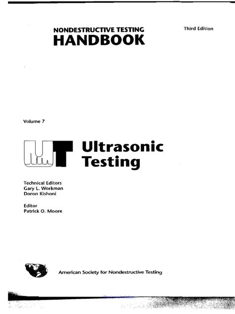 Asnt Nondestructive Testing Handbook