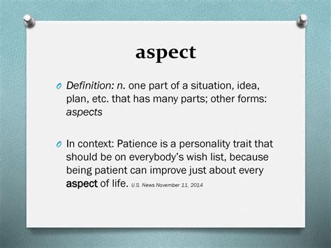 aspects definition dutch