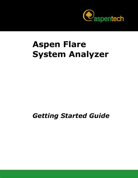 aspen flare system analyzer tutorial