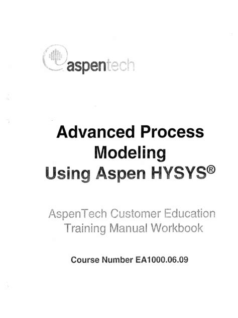 Aspen Hysys Advanced Process Modelling Topics