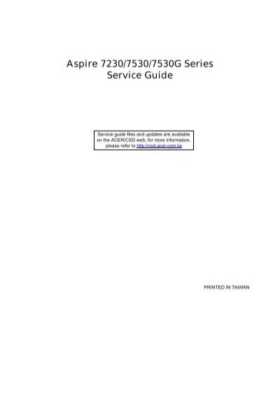 Read Aspire Series Service Guide 