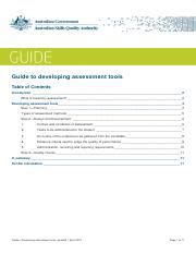Asqa Guide To Developing Assessment Tools