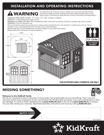 Assembly Instructions Kidkraft