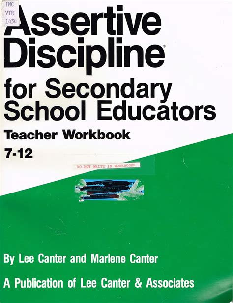 Assertive Discipline For Secondary School Educators No 1031