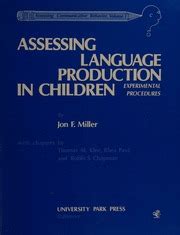 assessing language production in children experimental procedures