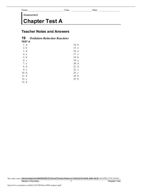 Assessment Chapter Test A Cochimath Weebly