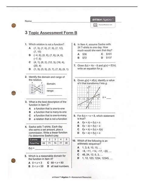 Assessment Guide Form B Mixed Response Test