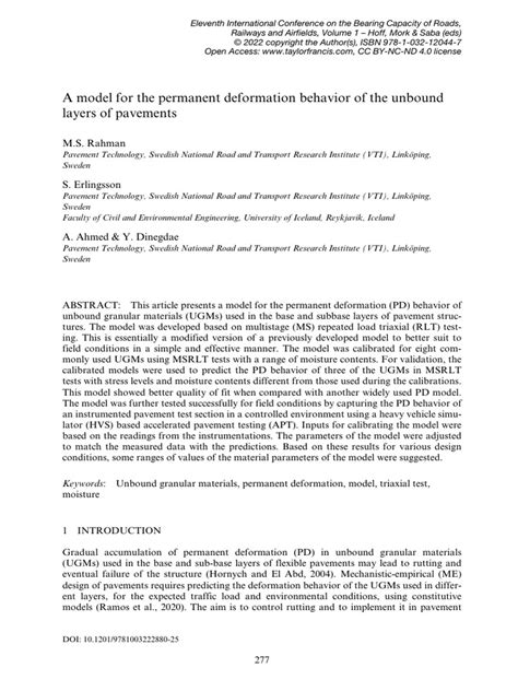Assessment Of Permanent Deformation Behavior Of Asphalt