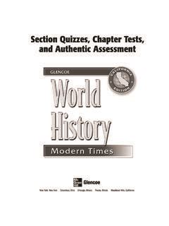 Assessment Section Quizzes Chapter Tests Unit Tests Alternative Tests World History Perspectives On The Past