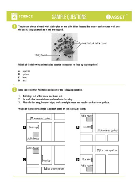 Asset Exam Class 4 Sample Papers