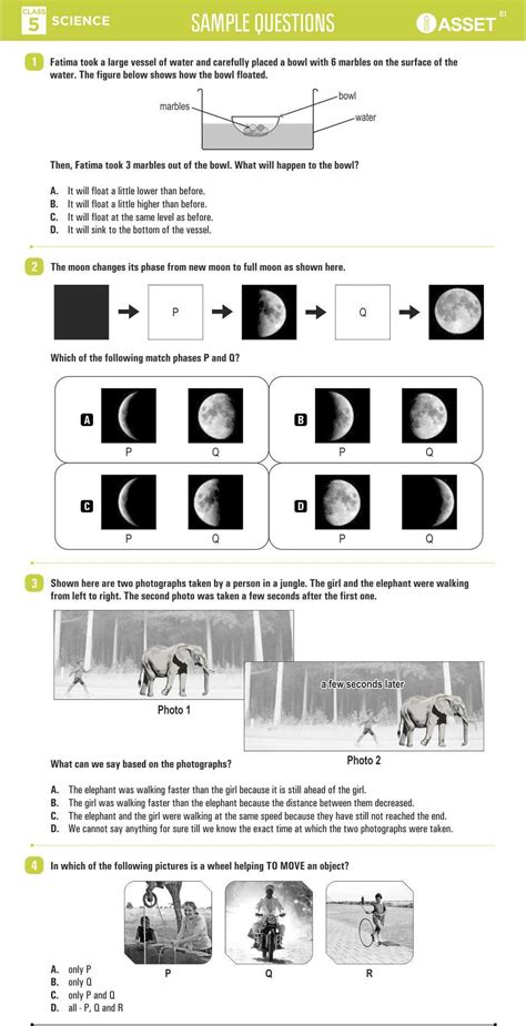 Asset Test Papers For Class 6