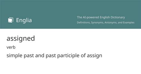 assigned definition