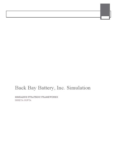 Assignment 1 Back Bay Battery Simulation Shreya Gupta Final