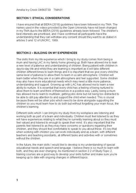 Assignment 1 Tma01 Open University