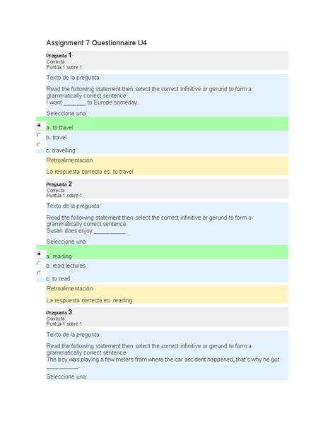 Assignment 7 Questionnaire U4 16