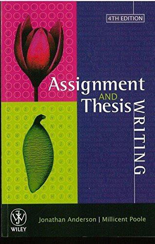 assignment and thesis writing anderson