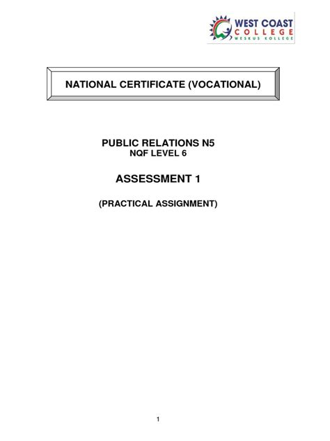 assignment public relation n5 2013