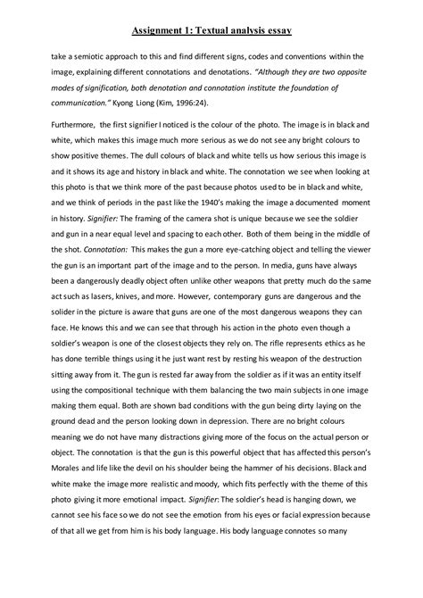Download Assignment 1 The Textual Analysis Essay 