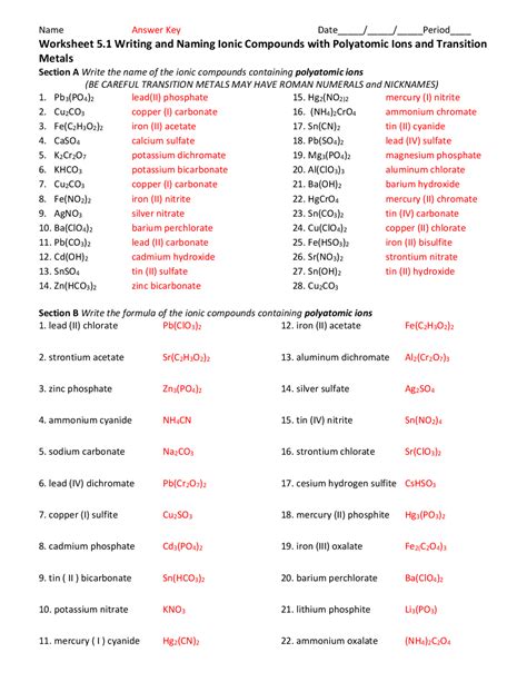 Full Download Assignment 5 Ionic Compounds 