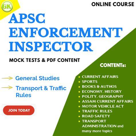 assistant enforcement inspector exam guide